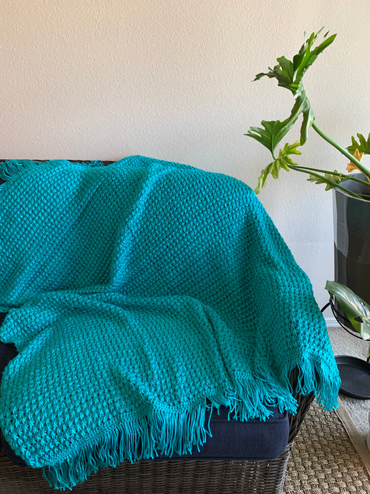 Aqua Blue Throw Blanket